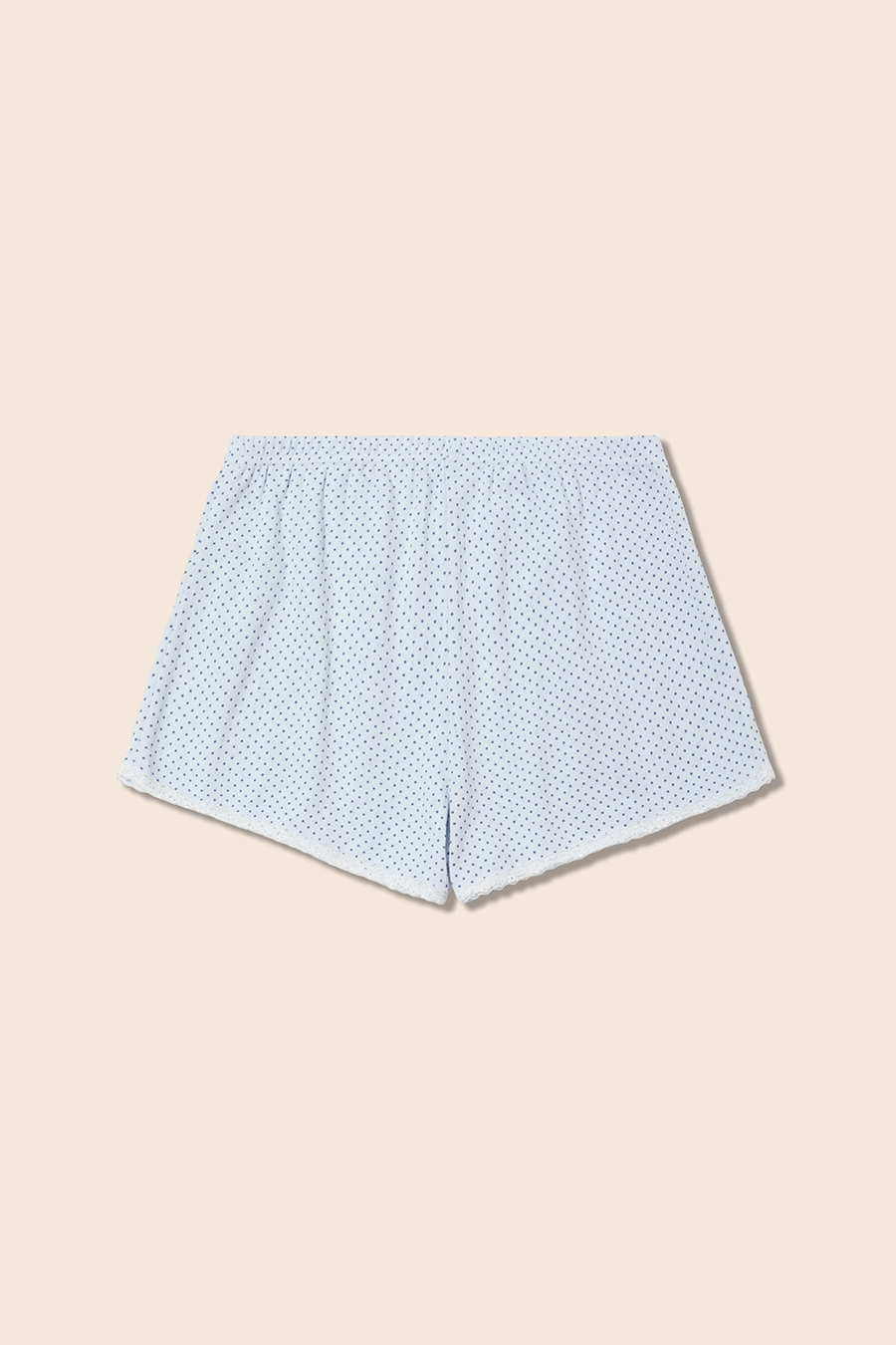 Polka Dot Lace Trim Lounge Shorts