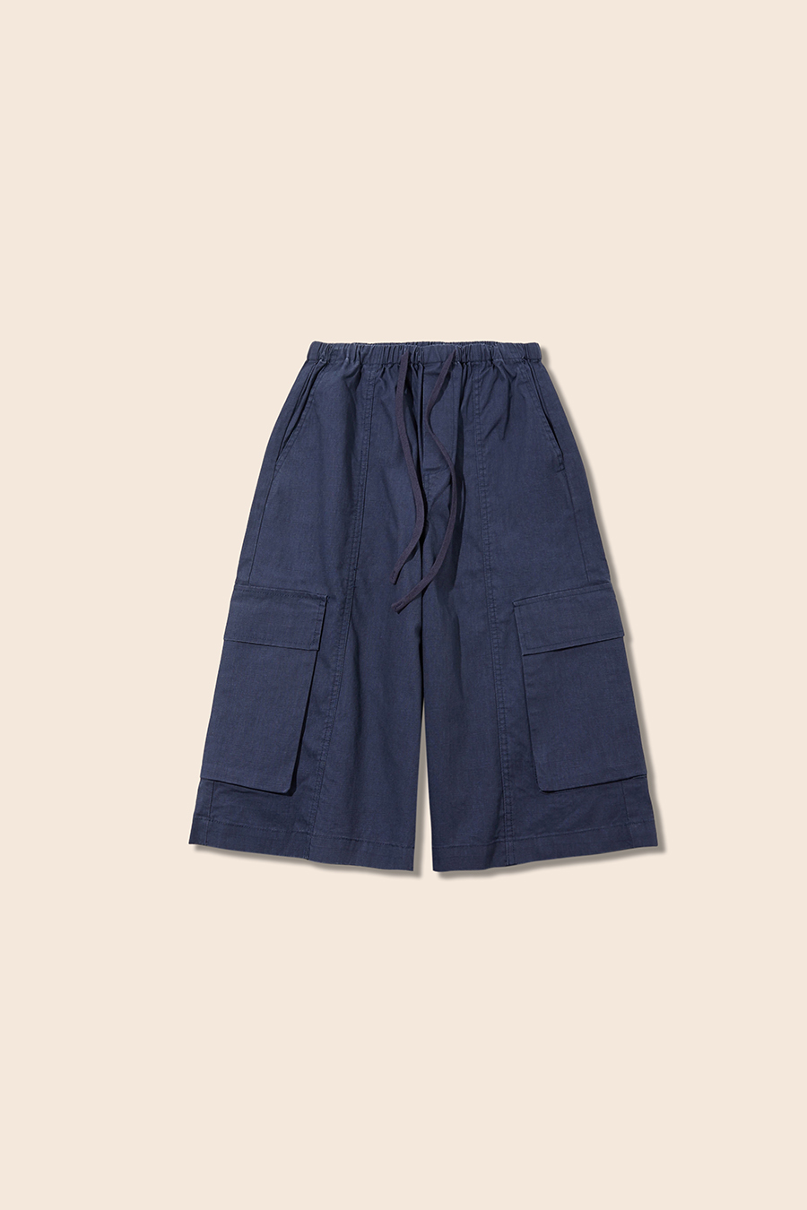 Drawstring Cargo Capri Shorts