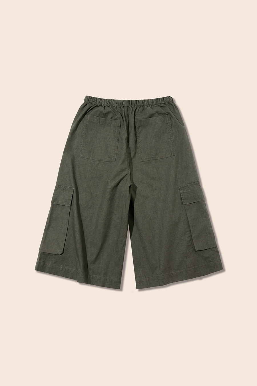 Drawstring Cargo Capri Shorts