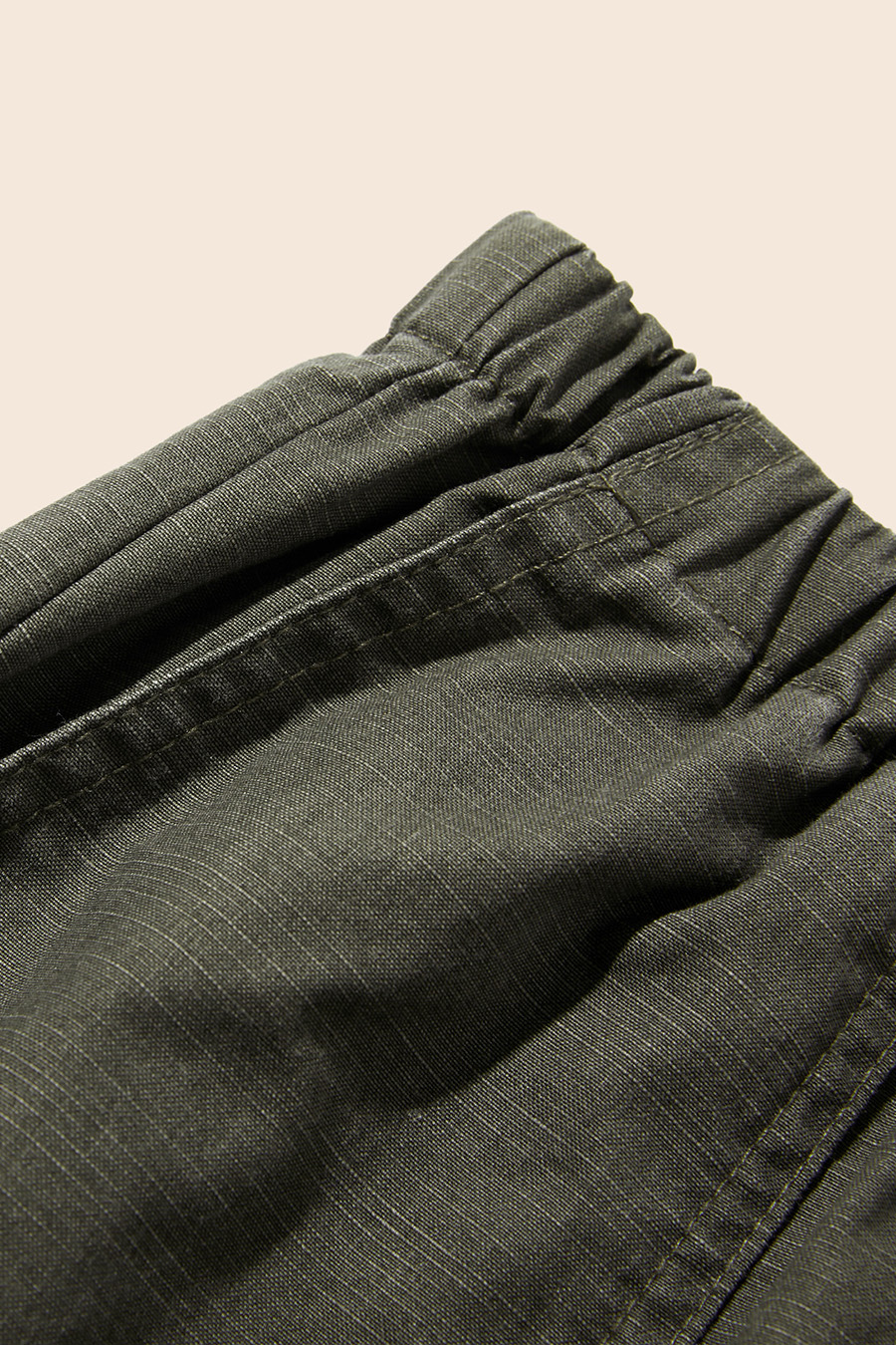 Drawstring Cargo Capri Shorts