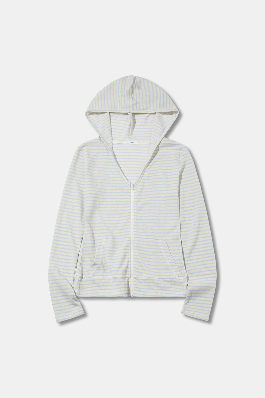 Slim Fit Striped Long Sleeve Hoodie|yescci