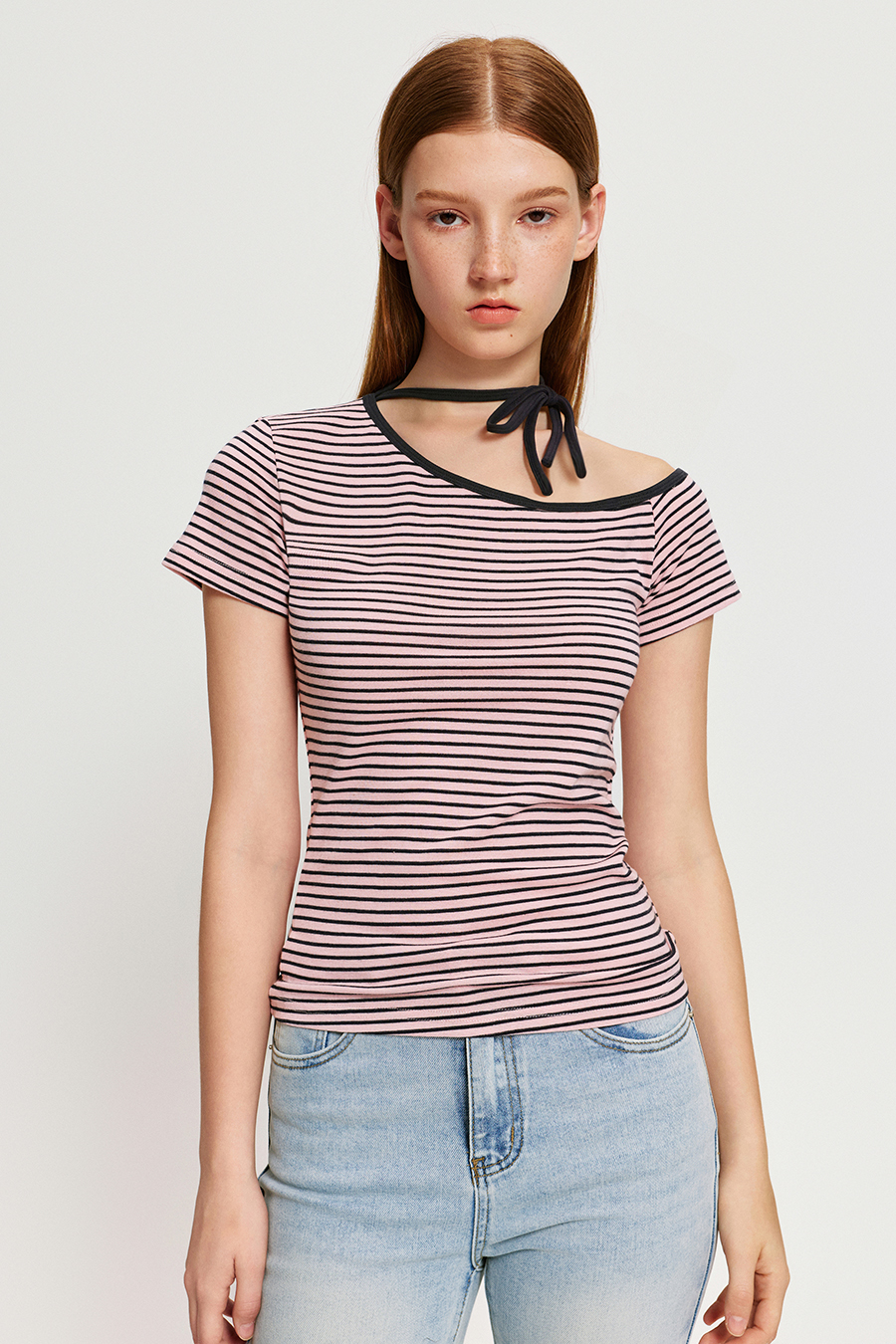 Striped Off-Shoulder Top|yescci