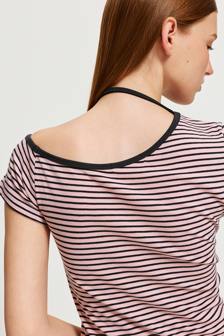 Striped Off-Shoulder Top|yescci