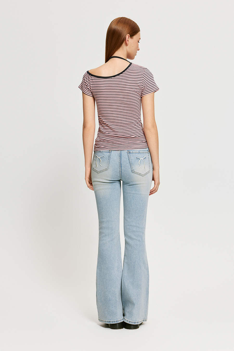 Striped Off-Shoulder Top|yescci