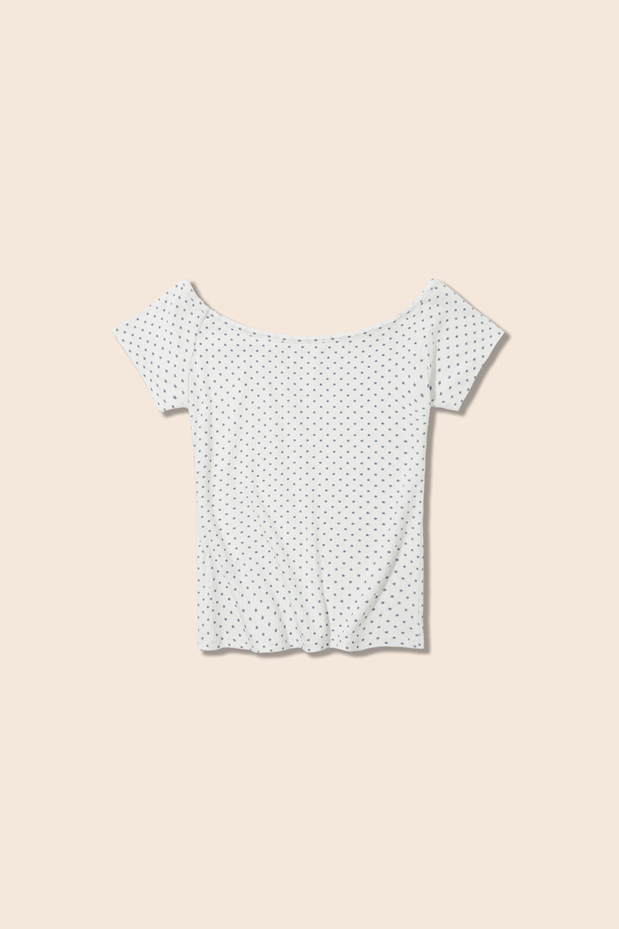 Off-Shoulder Polka Dot Blouse|yescci