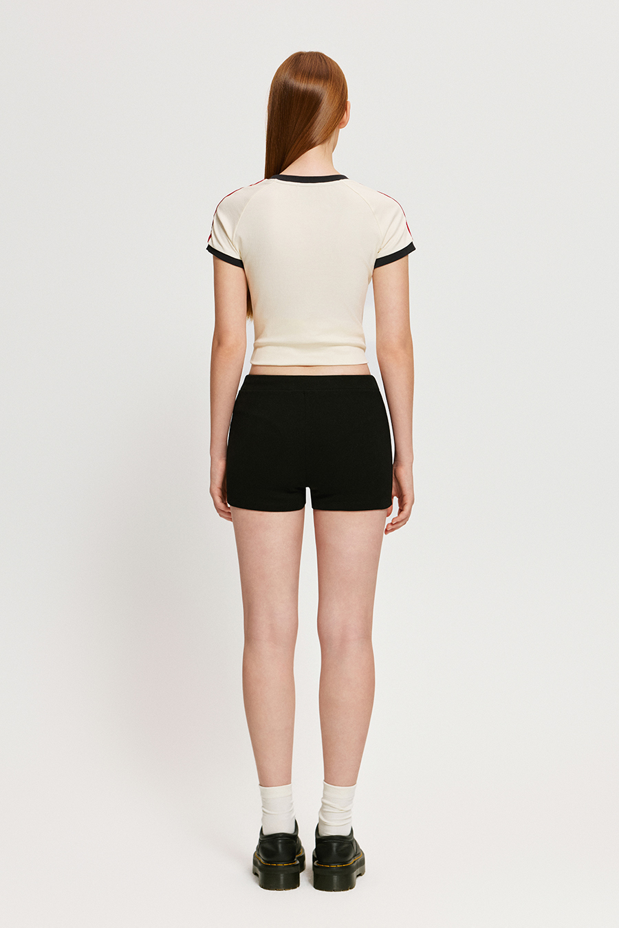 Vintage Letter Ringer T-shirt|yescci