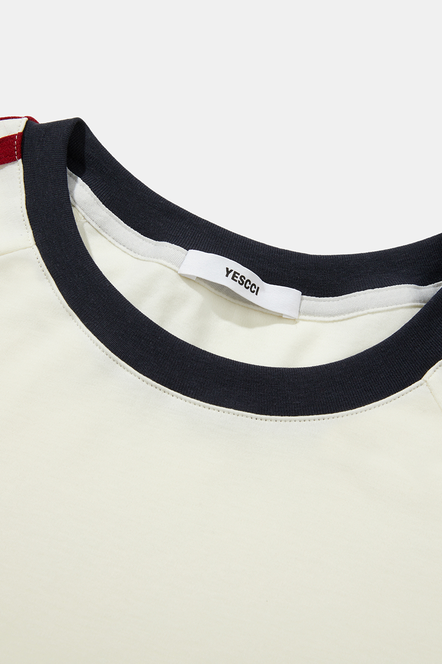 Vintage Letter Ringer T-shirt|yescci