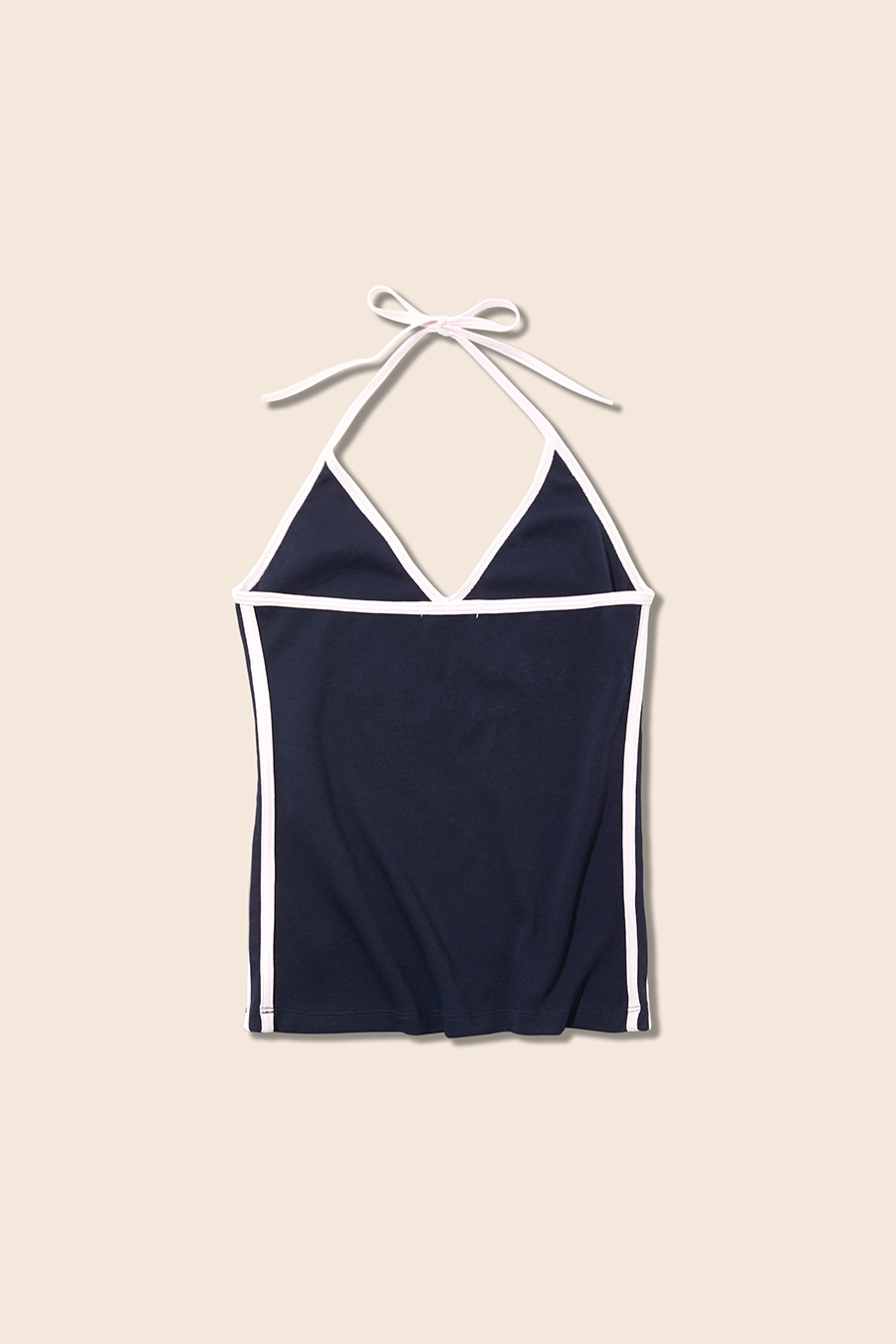 V Neck Letter Print Halter Tank|yescci