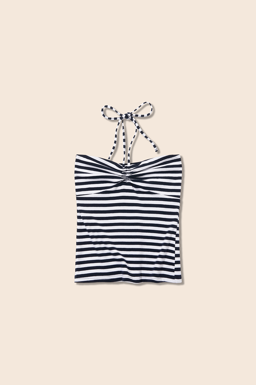 Striped Twist Front Tube Top