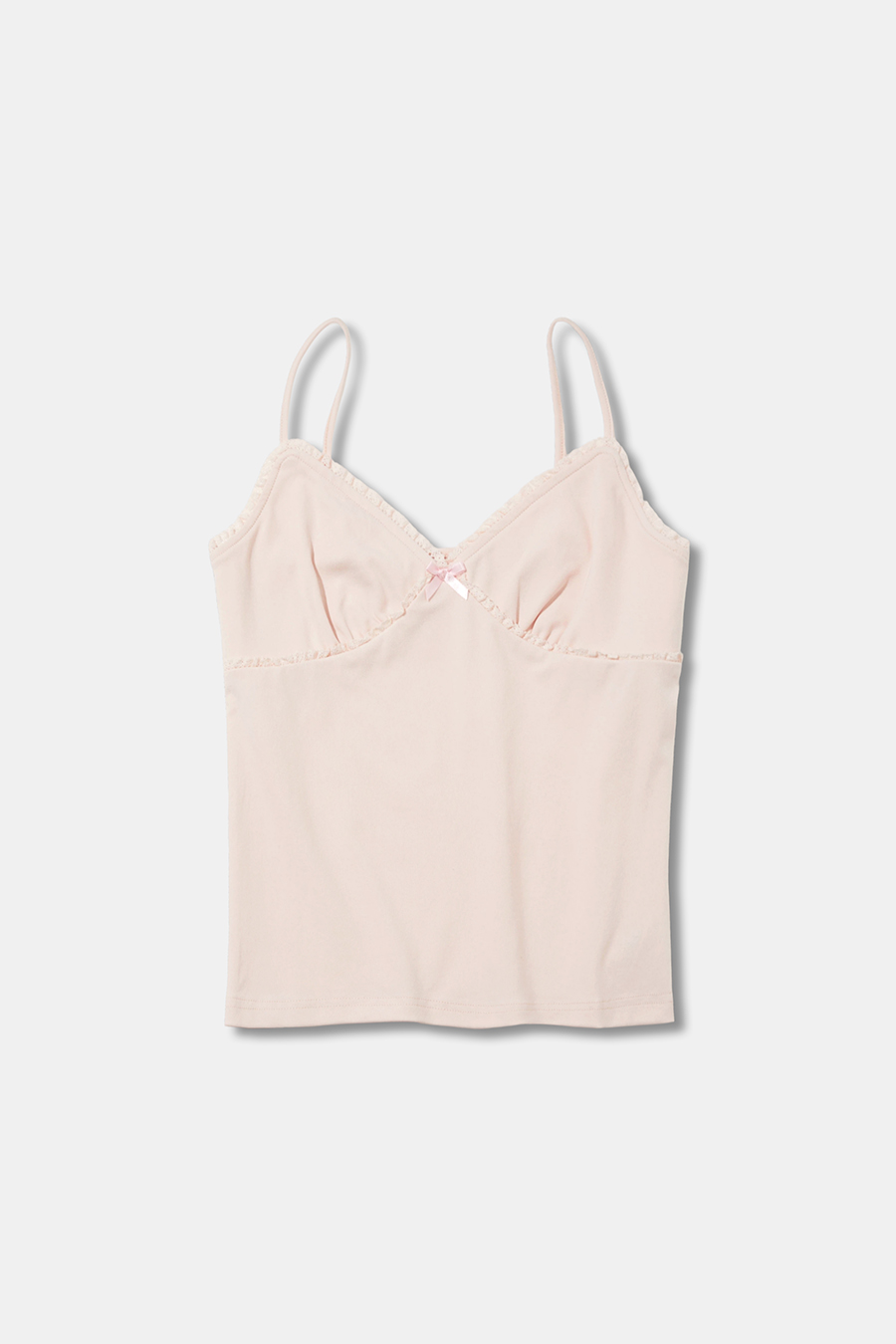 Lace Trim Bow Detail V Neck Cami Top|yescci