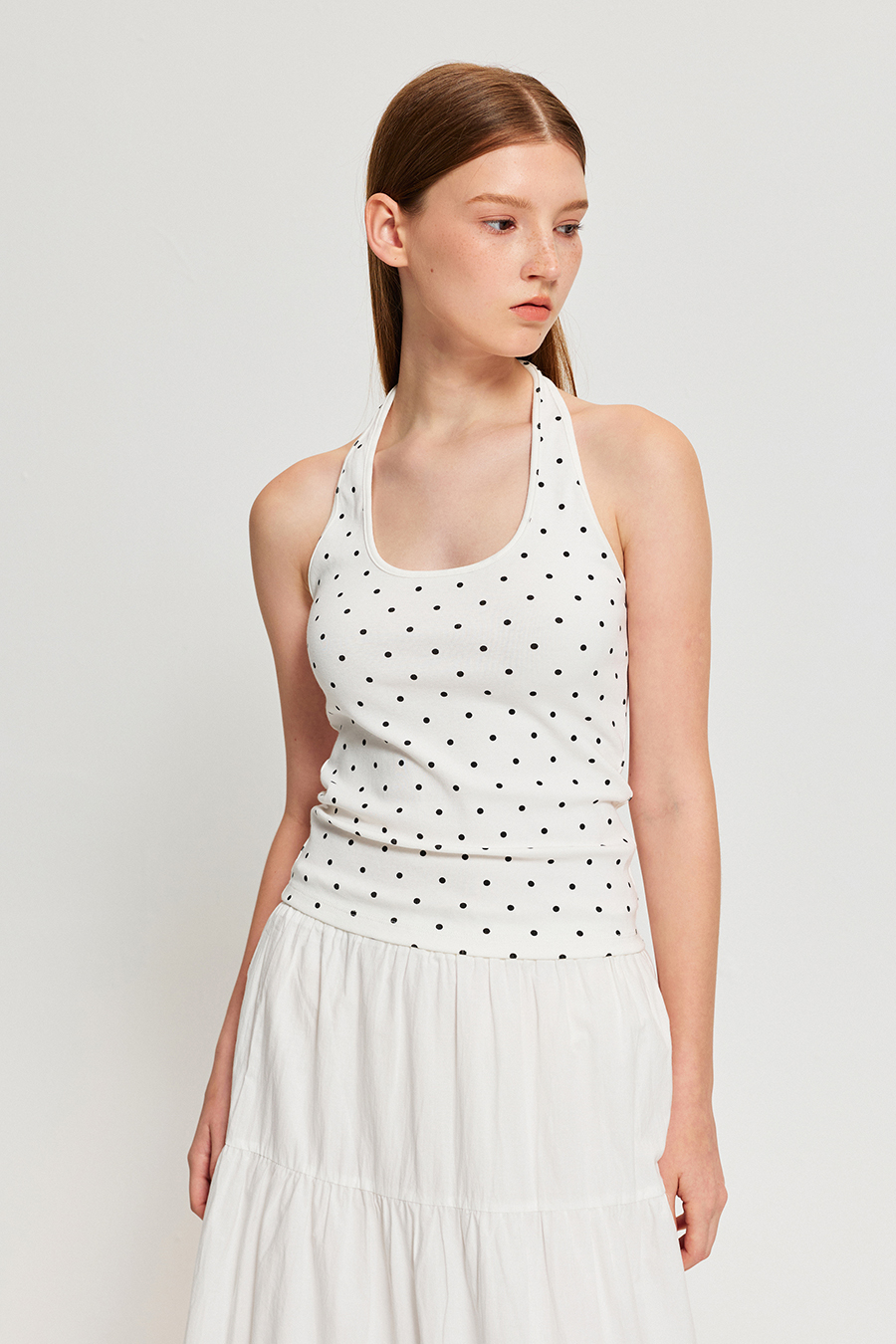 Polka Dot Halter Cami Top|yescci