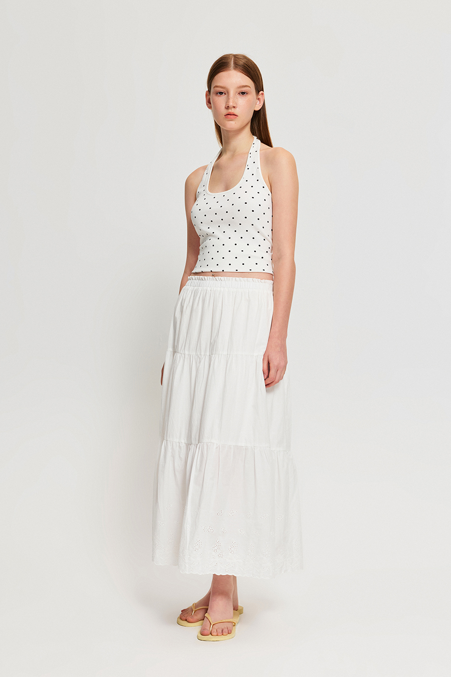 Polka Dot Halter Cami Top|yescci