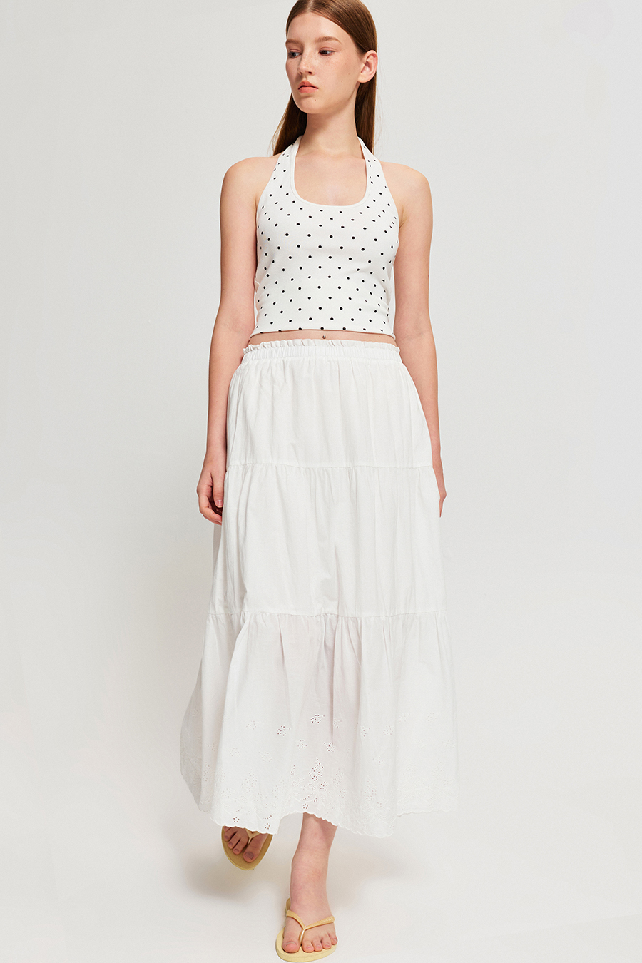 Polka Dot Halter Cami Top|yescci
