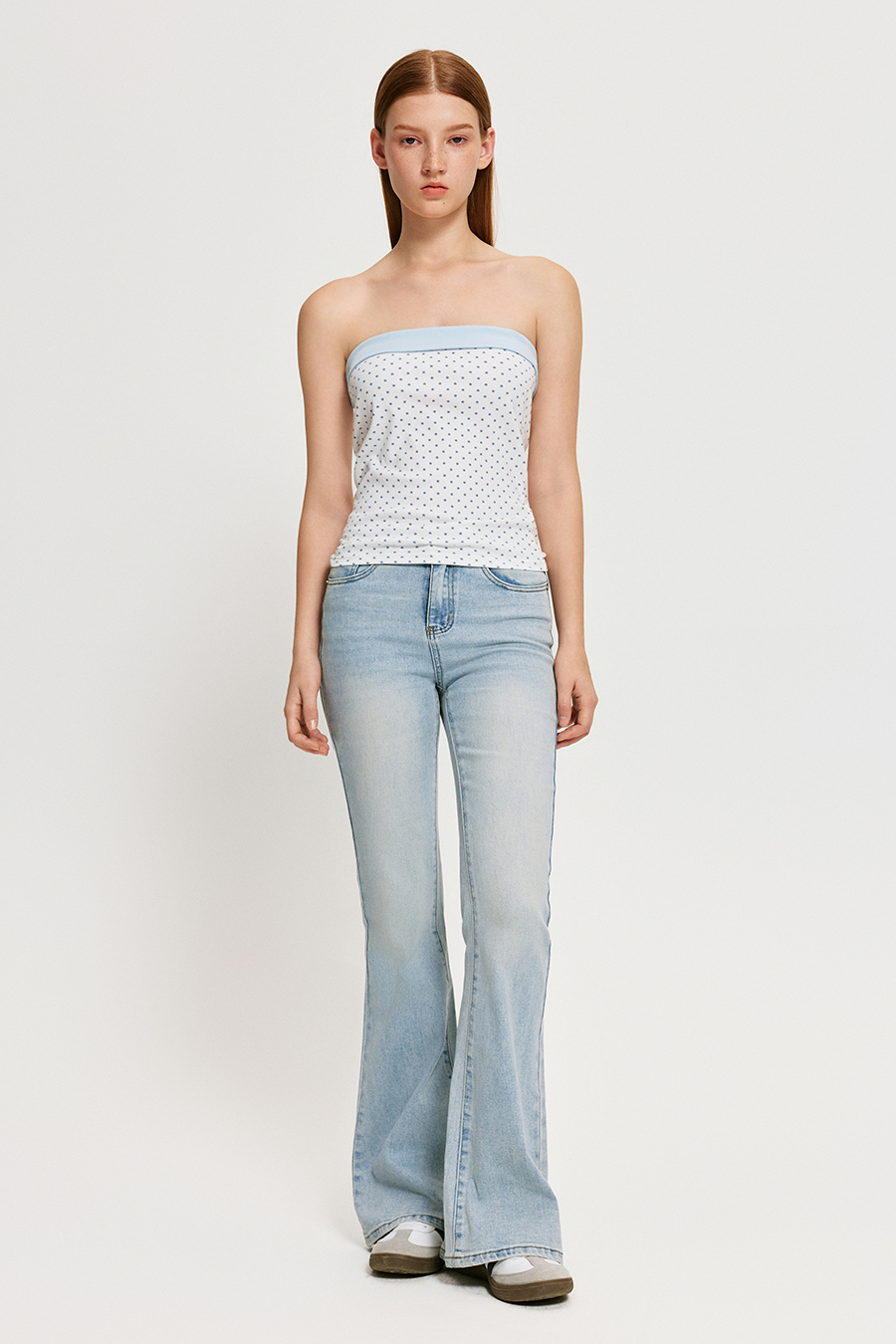 Classic Slim Bootcut Denim Pants|yescci
