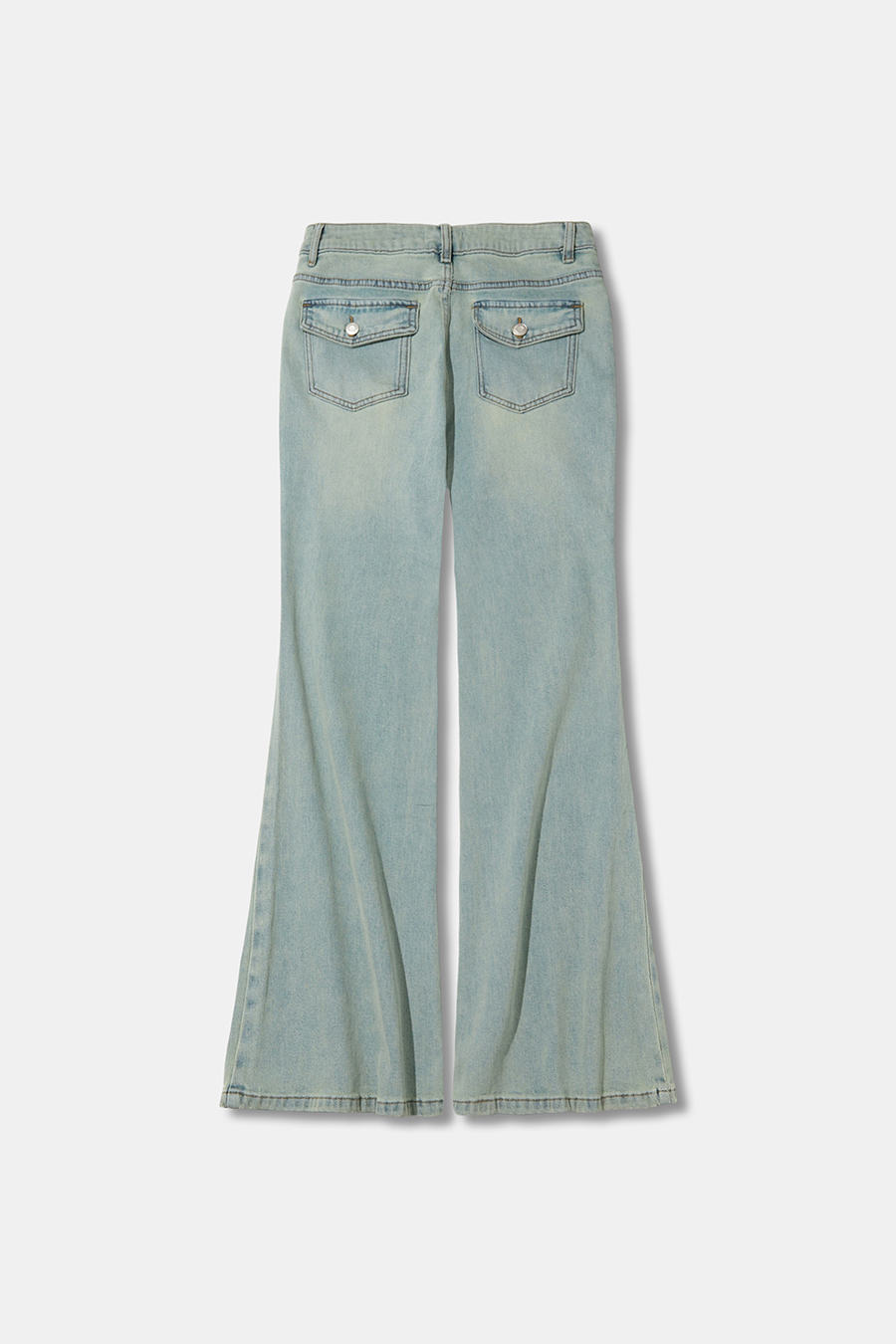 Mid Rise Flared Jeans|yescci