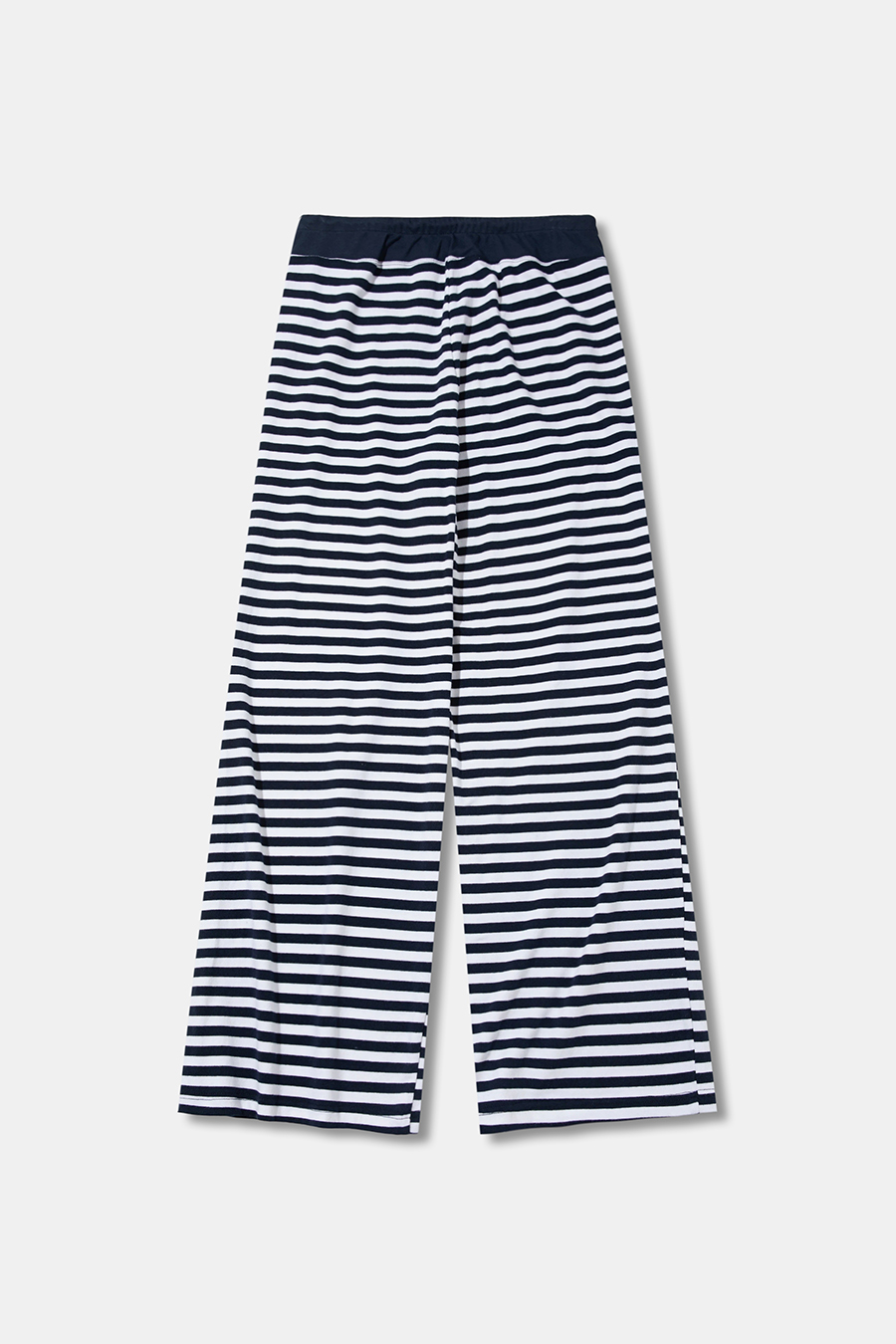 Stripe Drawstring Wide Leg Pants