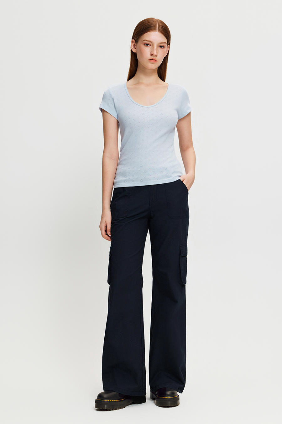 Multi Pocket Wide Leg Cargo Pants|yescci