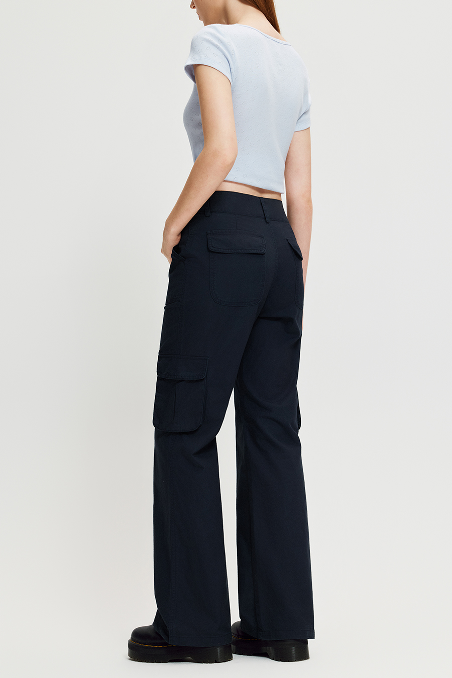 Multi Pocket Wide Leg Cargo Pants|yescci