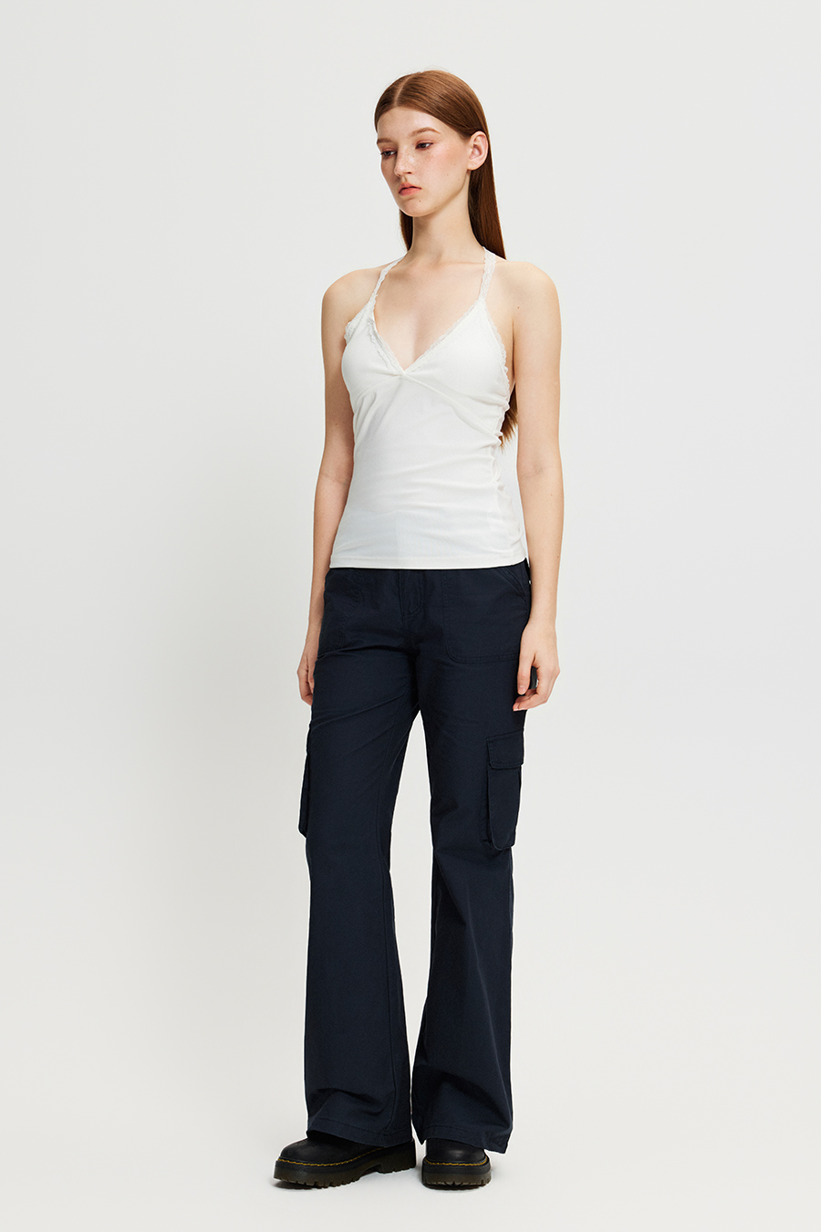 Multi Pocket Wide Leg Cargo Pants|yescci