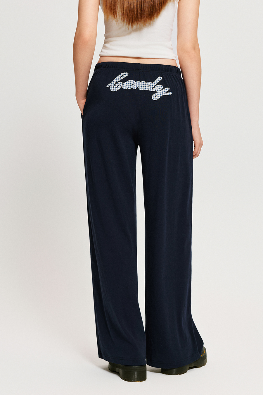 Blue Printed Casual Pants|yescci