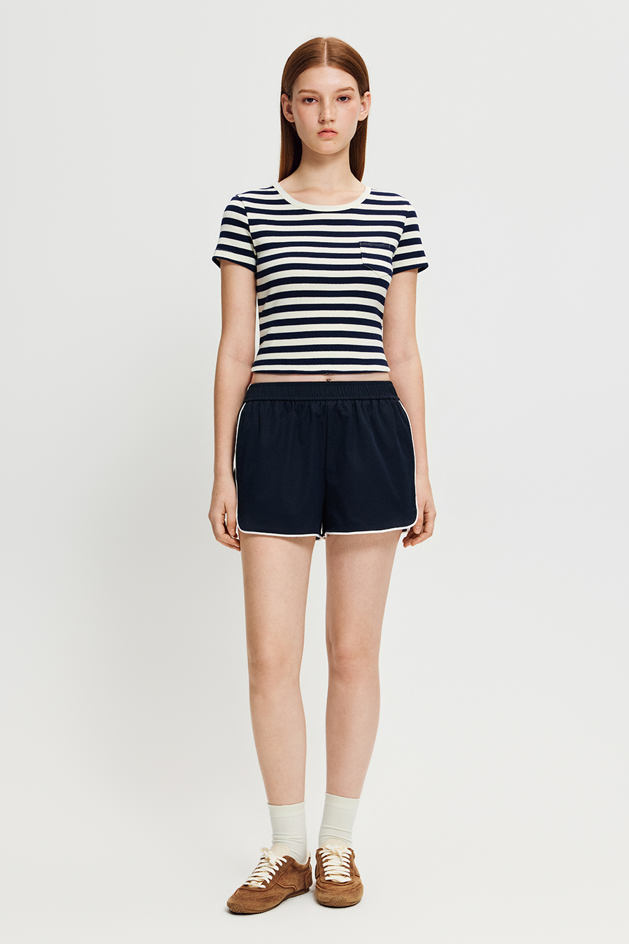 Contrast Trim Drawstring Lounge Shorts|yescci