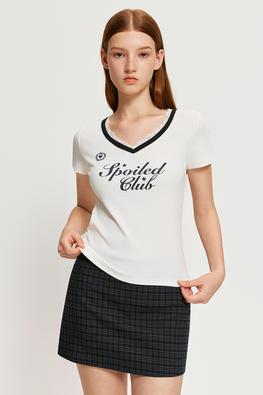 Gingham Plaid A-Line Mini Skirt|yescci