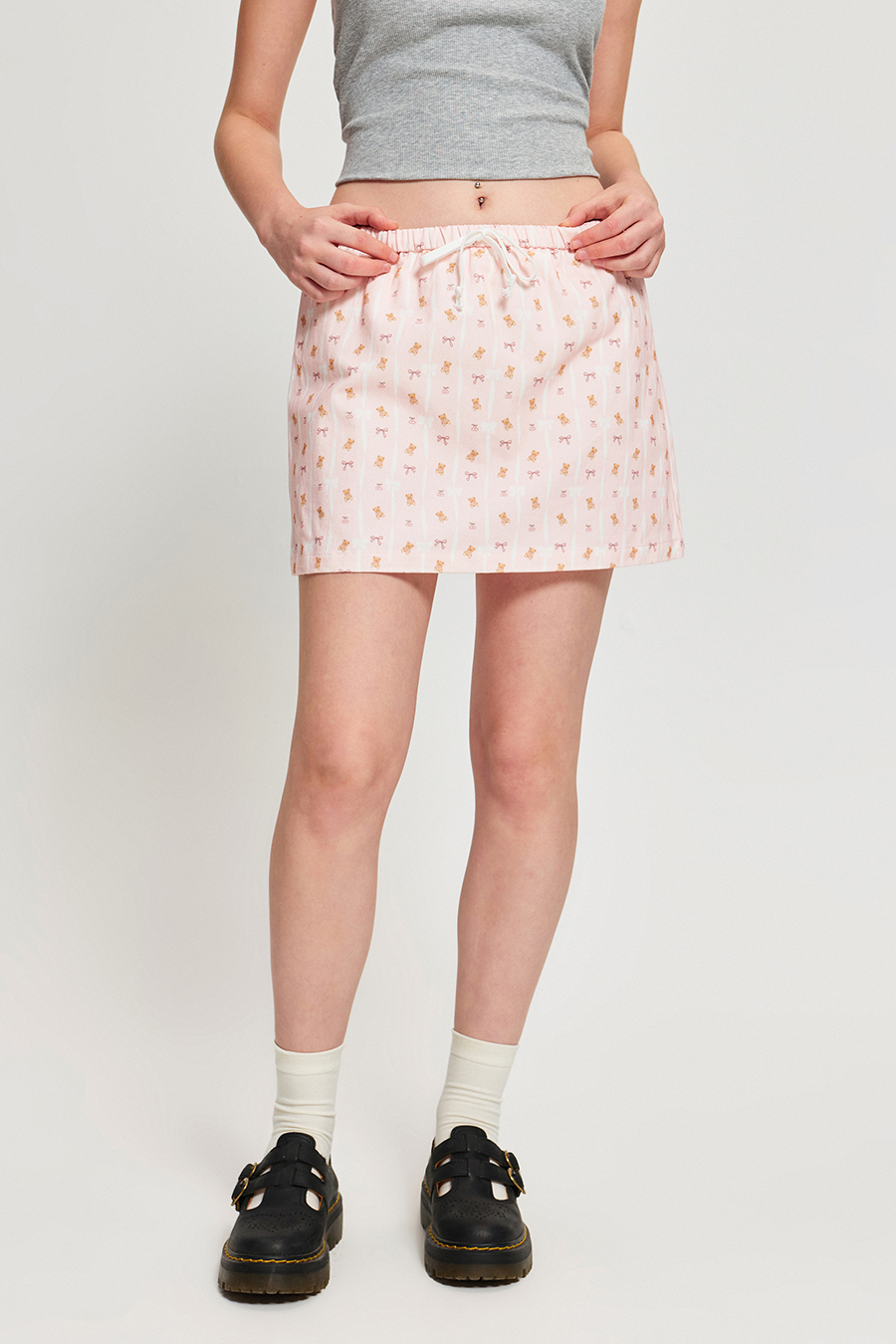Bear Print A-Line Mini Skirt|yescci