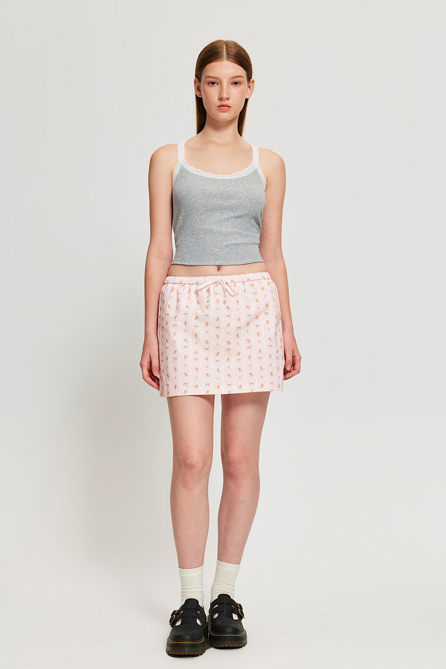 Bear Print A-Line Mini Skirt|yescci