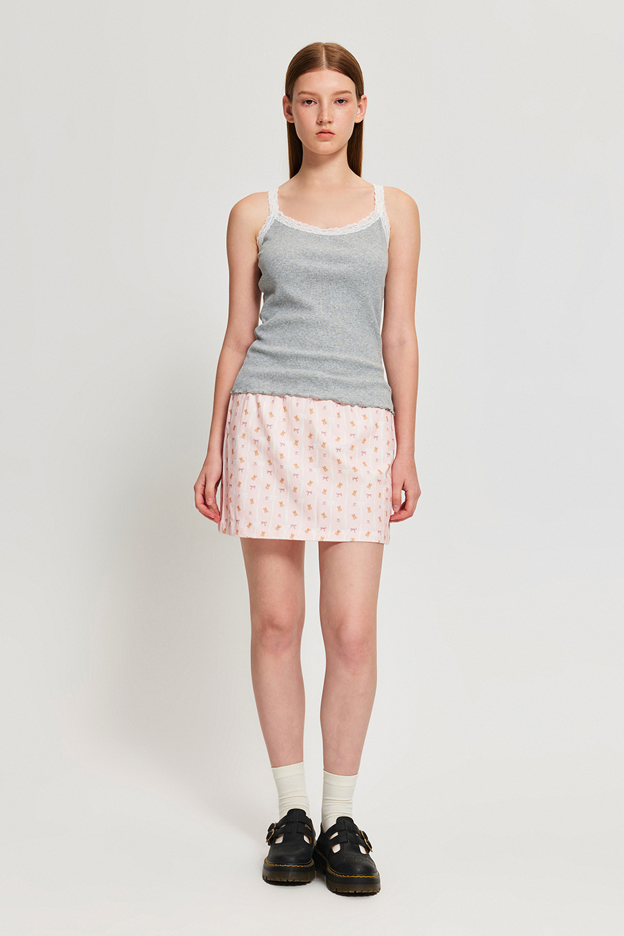 Bear Print A-Line Mini Skirt|yescci