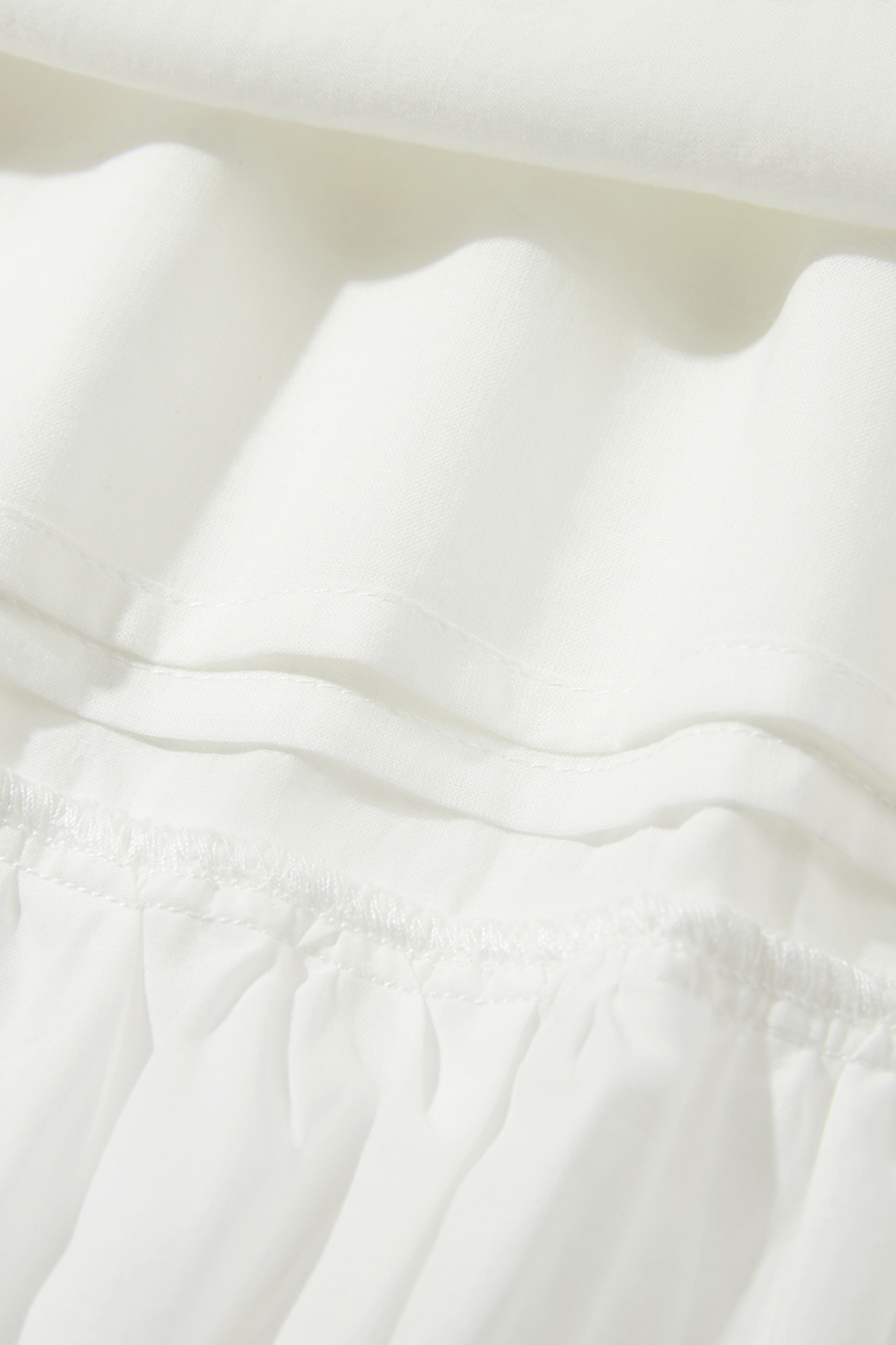 Eyelet Cutout Tiered Casual Skirt