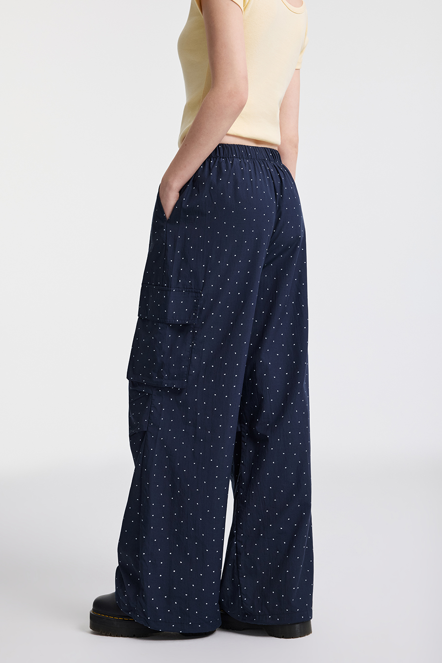 Polka Dot Cargo Pants|yescci