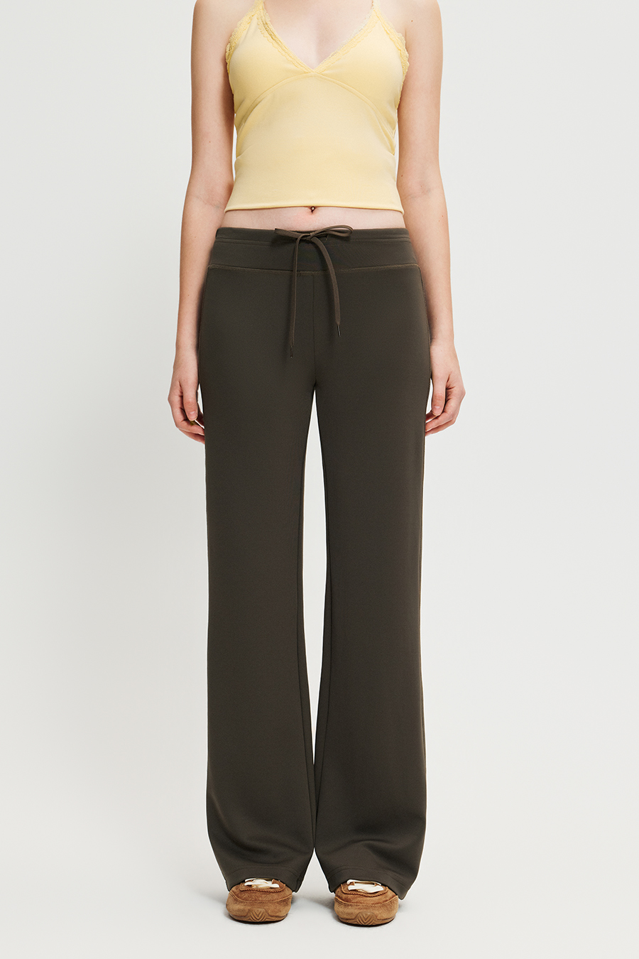 Drawstring Wide Leg Casual Pants |yescci