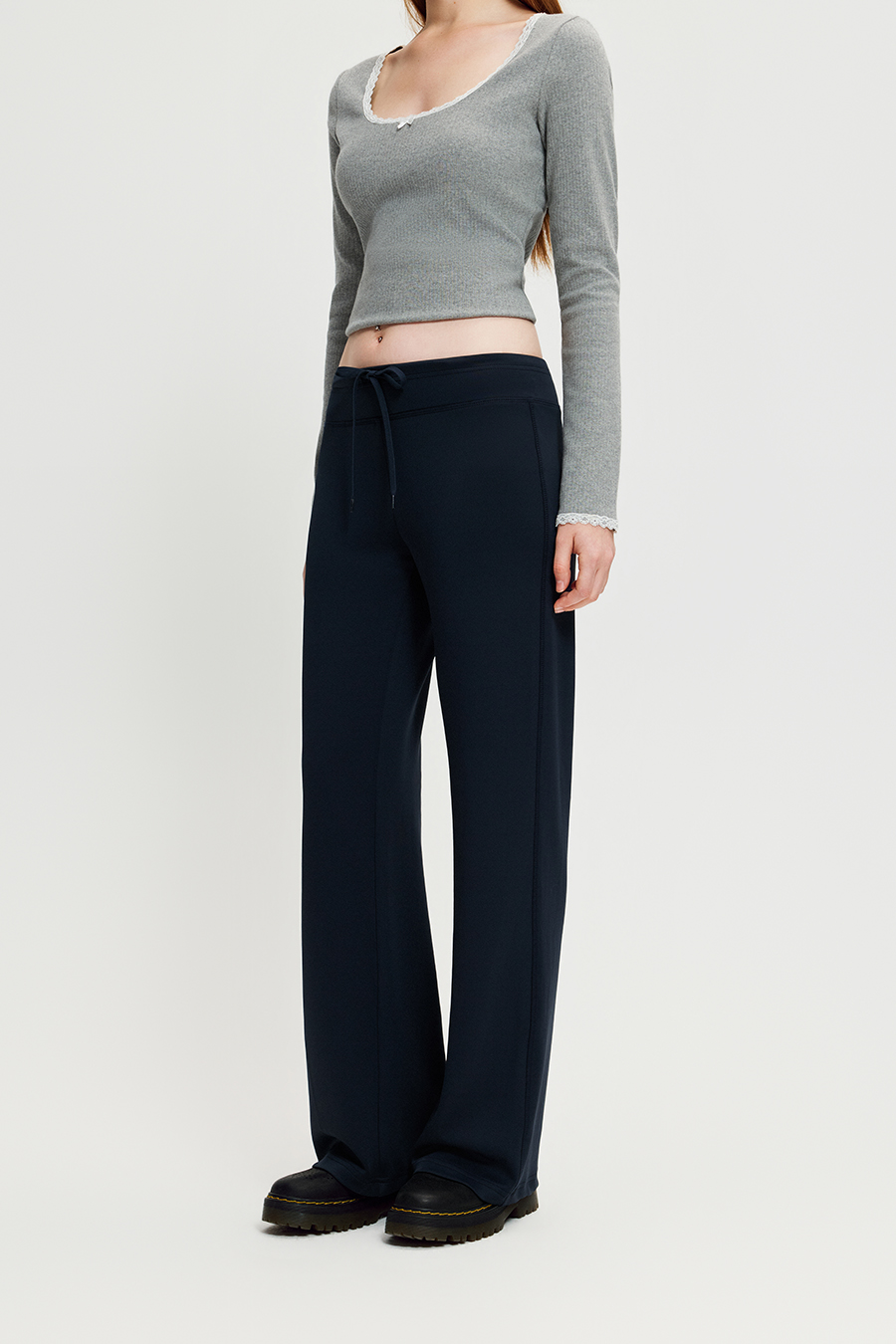 Drawstring Wide Leg Casual Pants |yescci