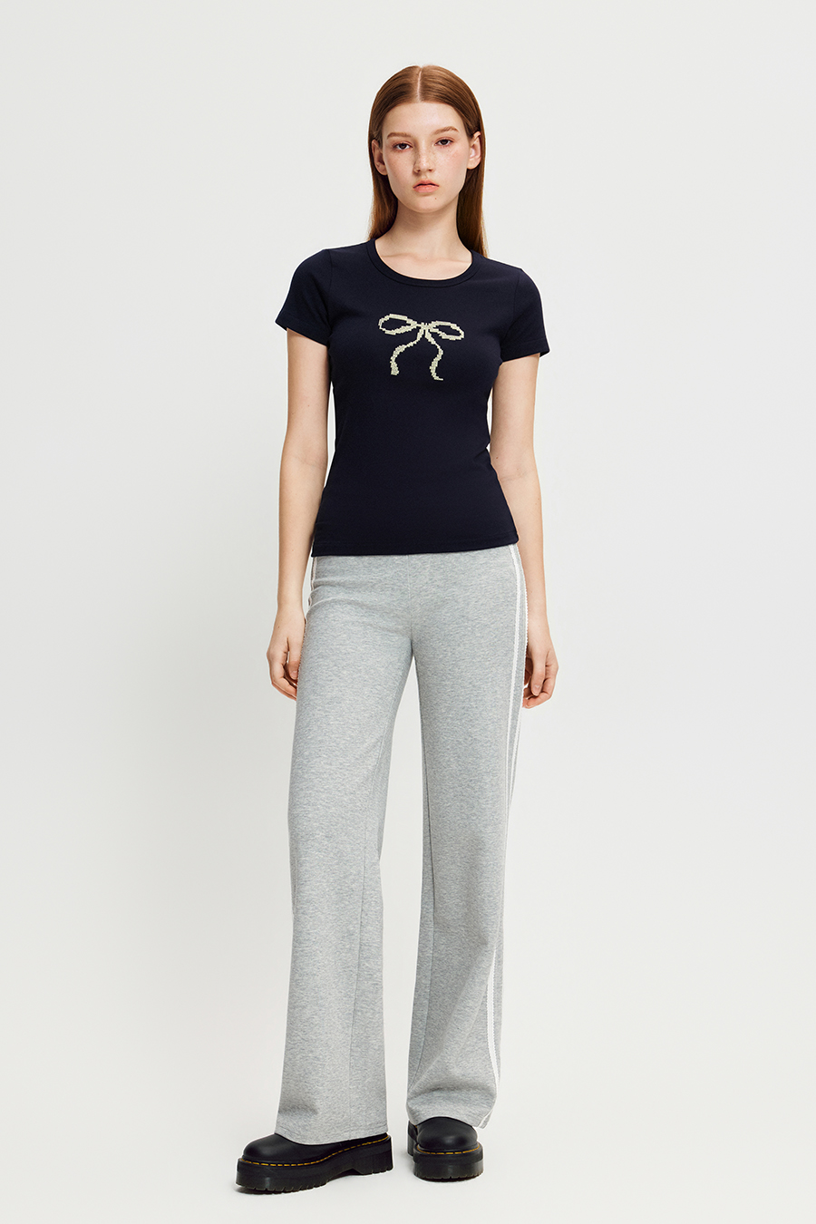 Side Stripe Wide Leg Sweatpants|yescci
