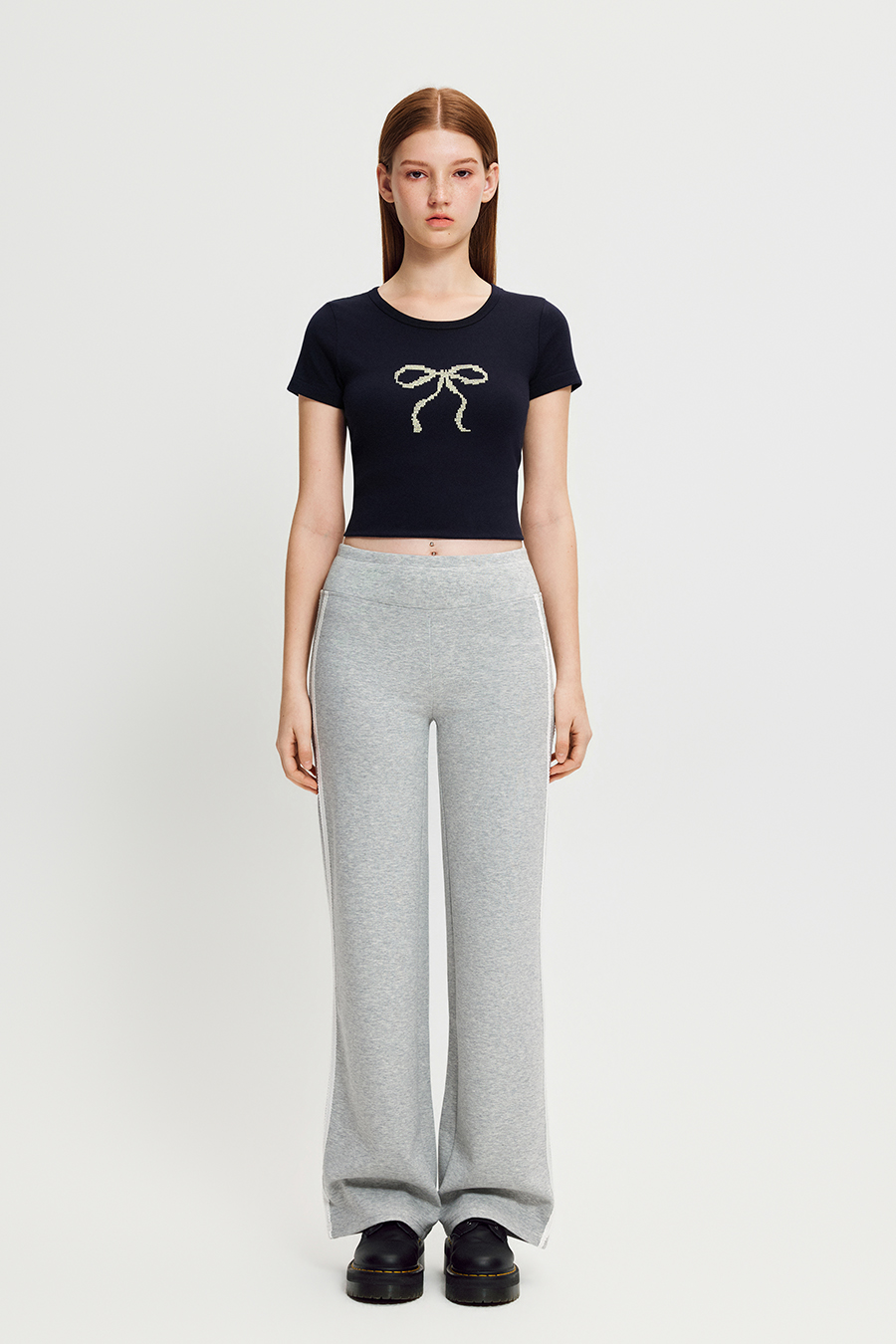 Side Stripe Wide Leg Sweatpants|yescci