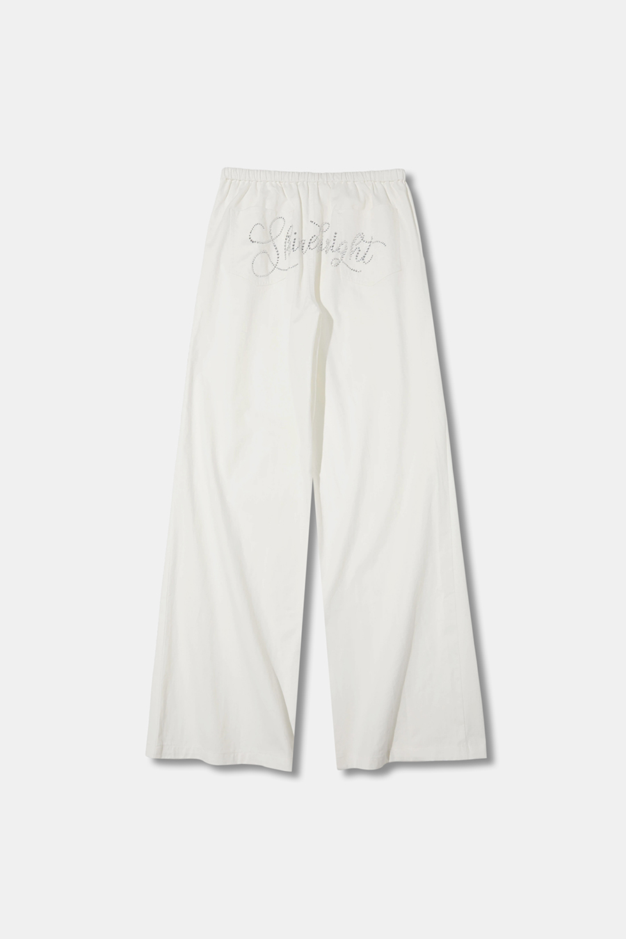 Rhinestone Letter Drawstring Wide Leg Pants|yescci