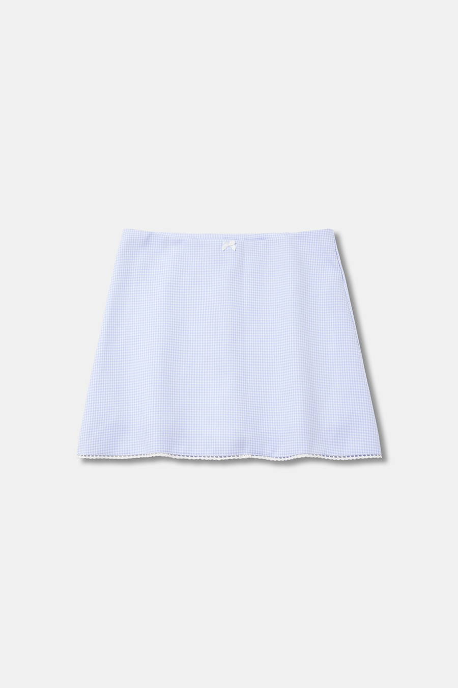 Lace Trim Plaid Mini Skirt|yescci