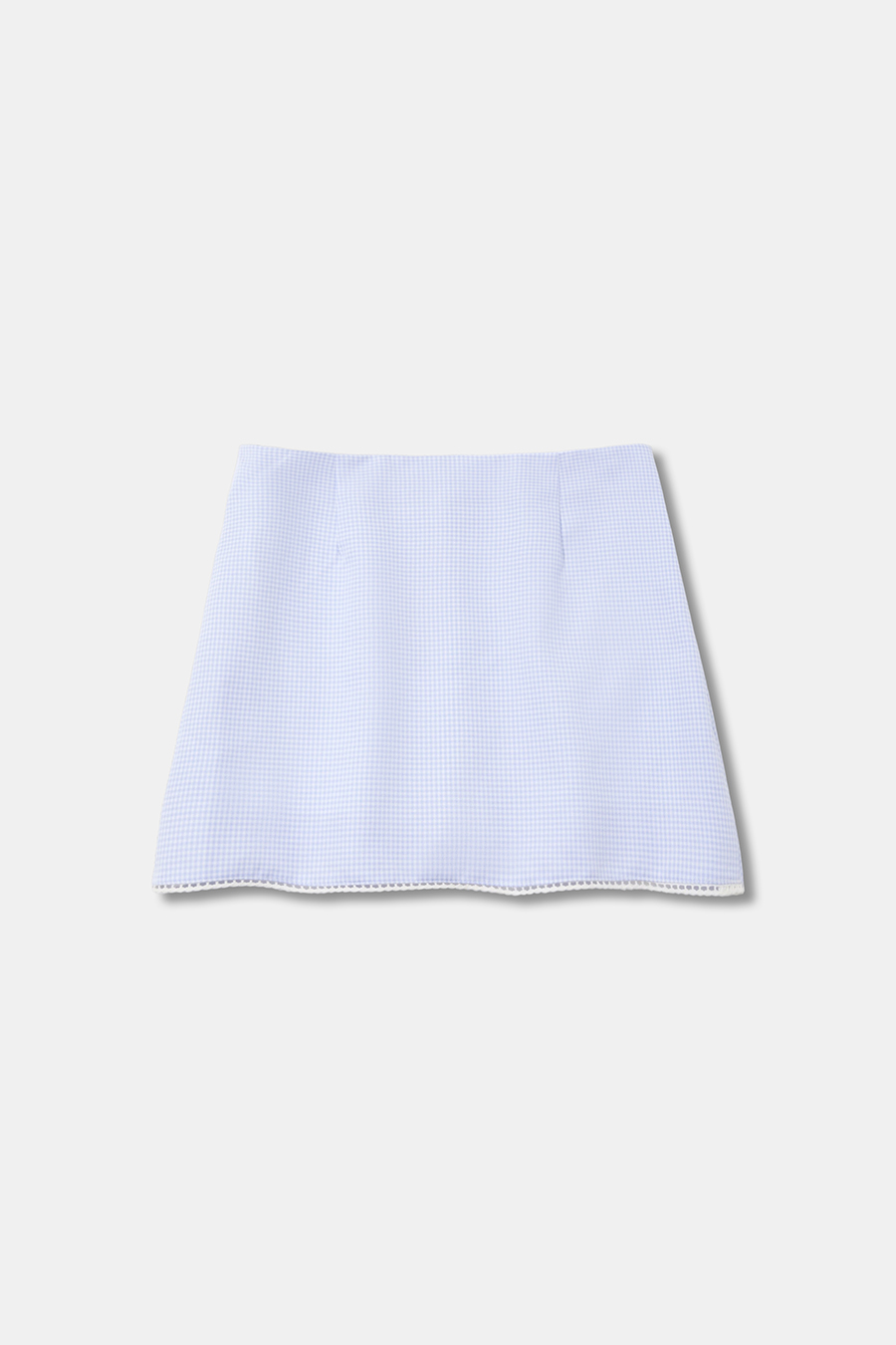 Lace Trim Plaid Mini Skirt|yescci
