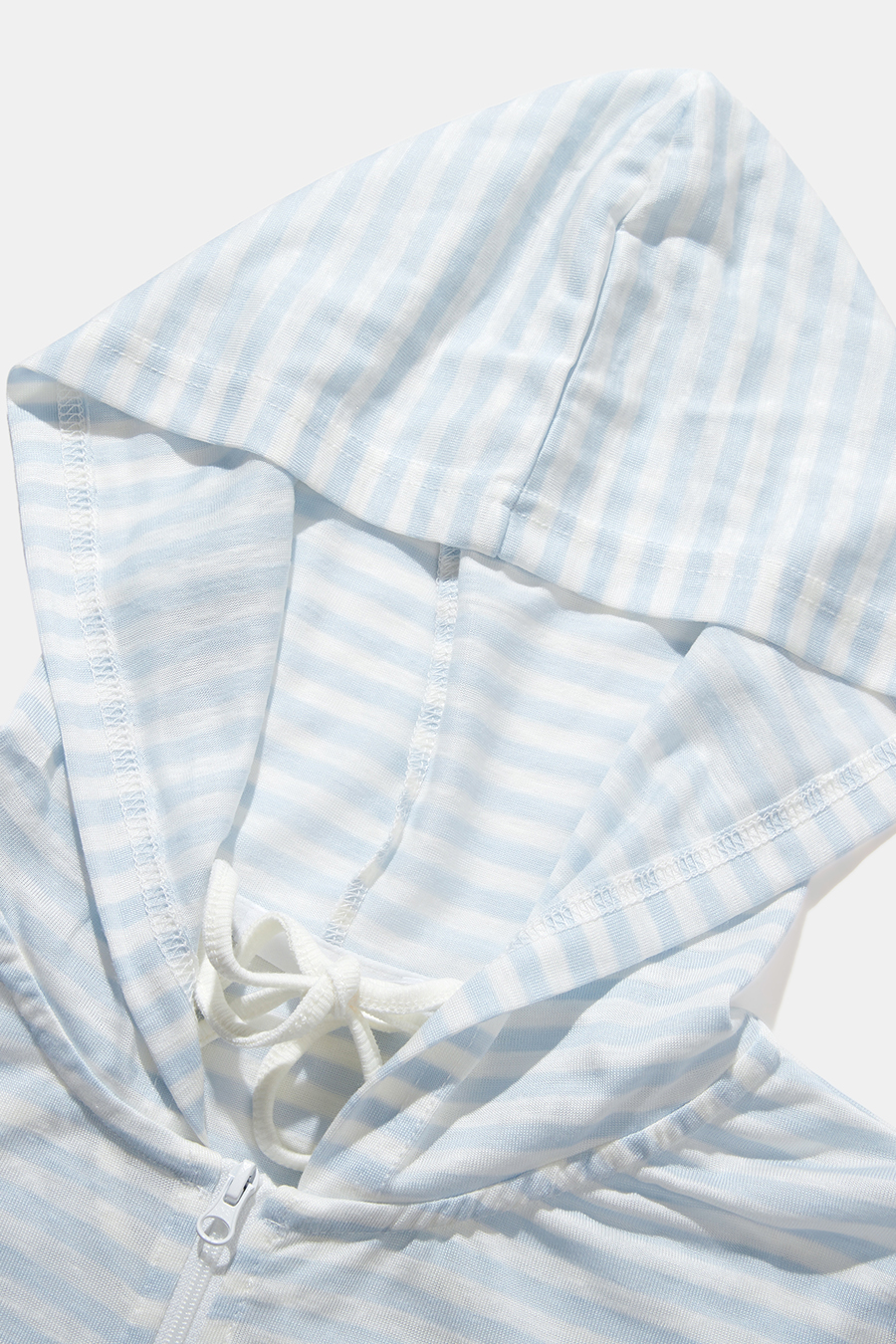 Light Striped Zip Hoodie