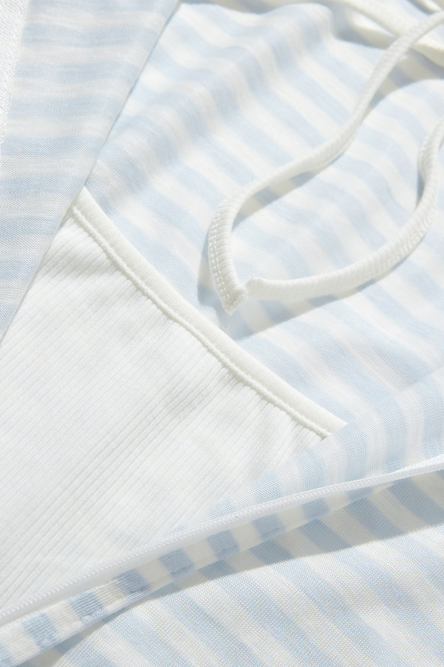 Light Striped Zip Hoodie