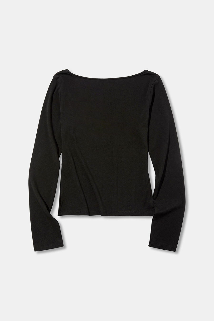 Lace Neck Tie‑Front Long Sleeve Top|yescci