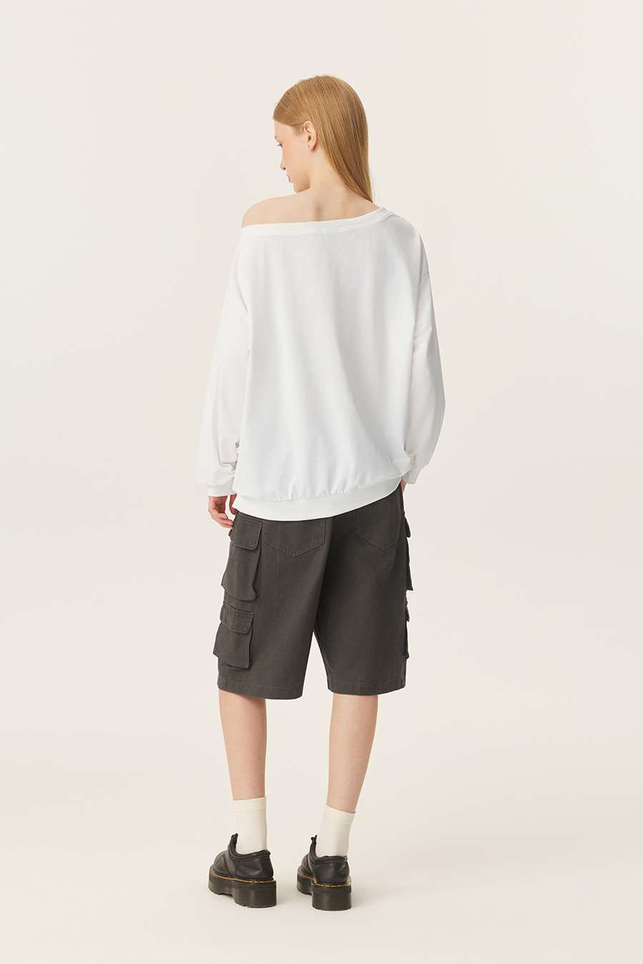 Off Shoulder Lace Up Graphic Sweatshirt