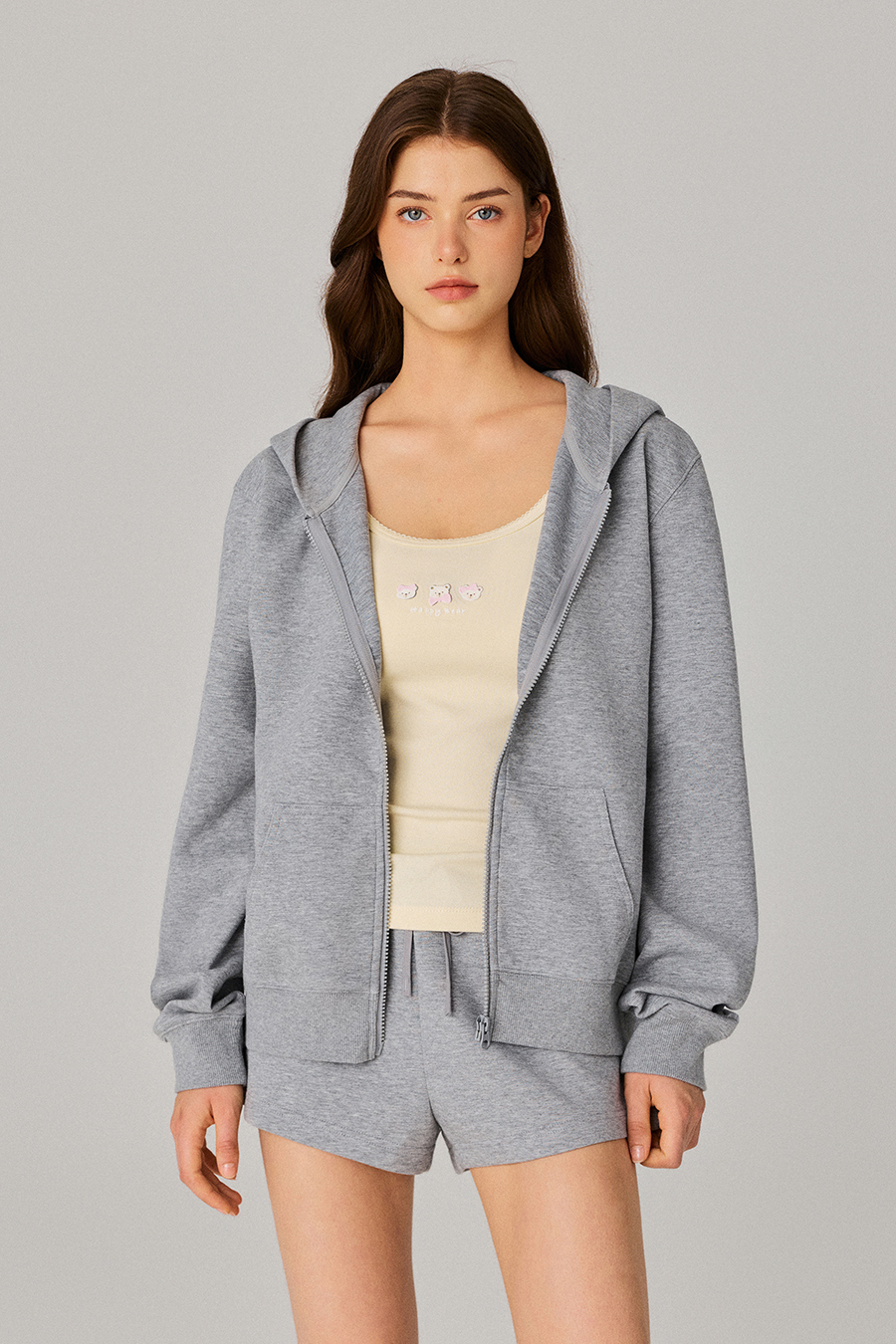 Full Zip Hoodie With Pockets|yescci