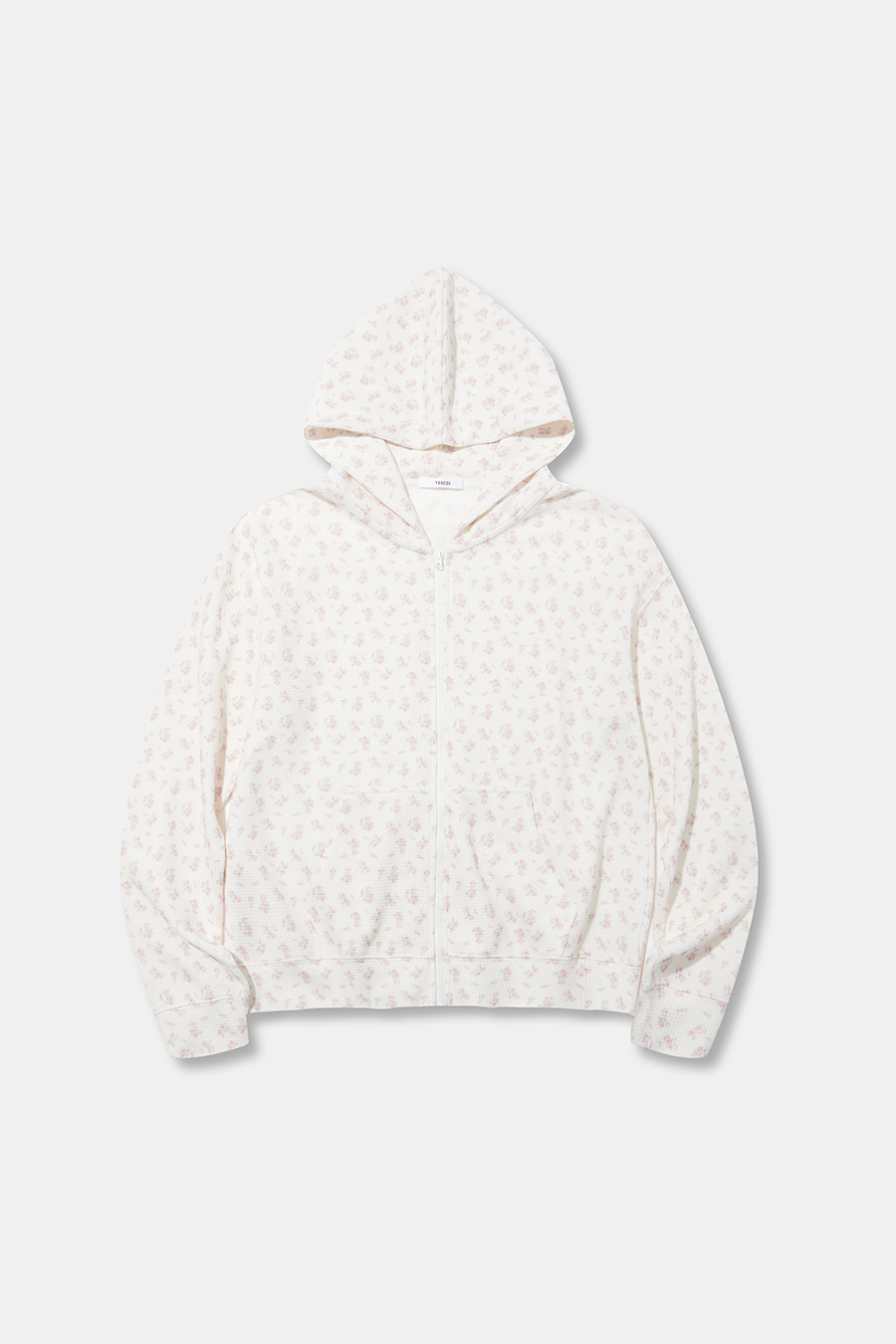 Floral Zip Up Hooded Jacket
