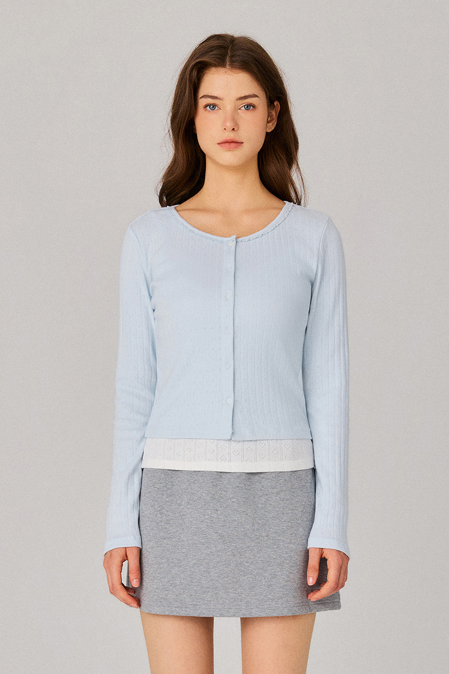 Textured Knit Crop Cardigan