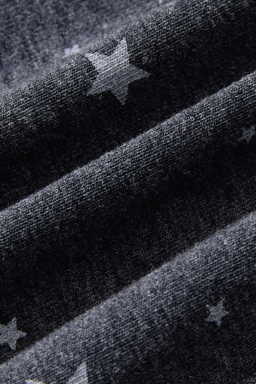Star Print Zip‑Up Hoodie