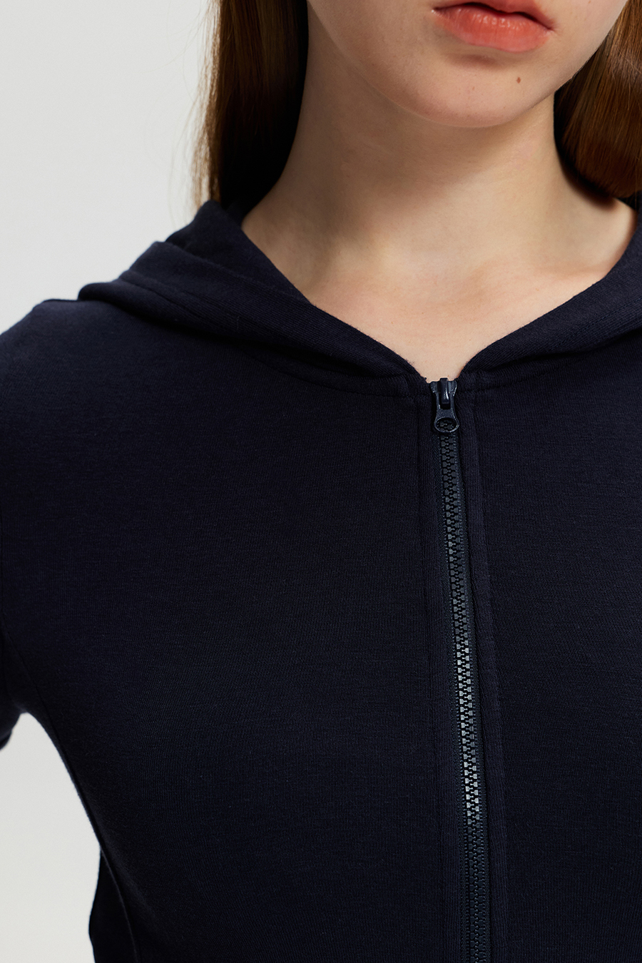Fitted Zip‑Up Hoodie