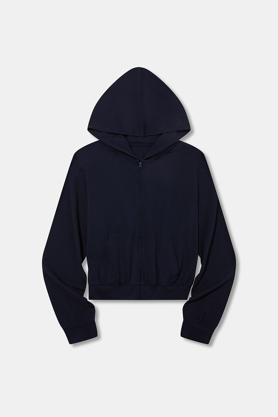 Cropped Zip‑Up Hoodie|yescci