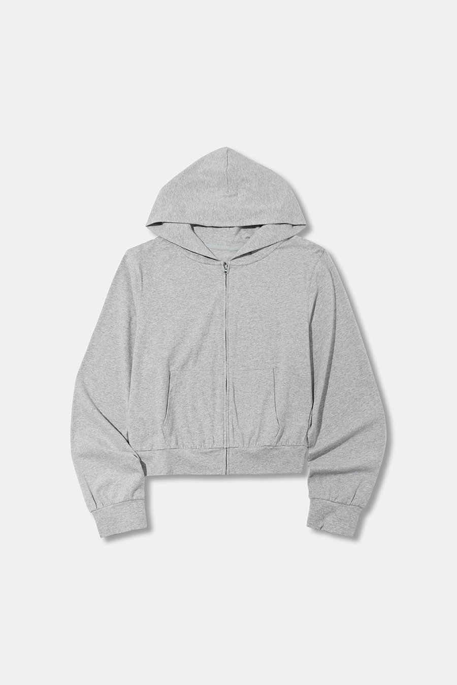 Cropped Zip‑Up Hoodie|yescci
