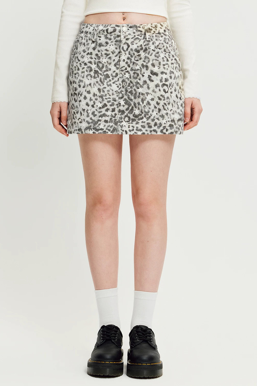 Leopard Print Mini Skirt